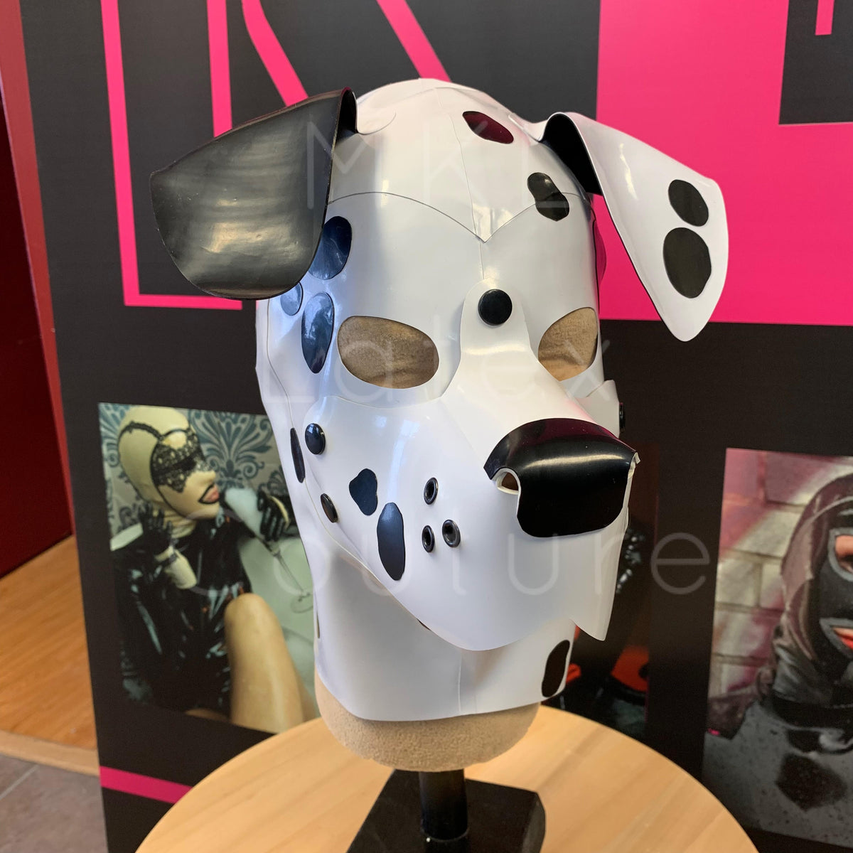 Dalmatian Latex Hood
