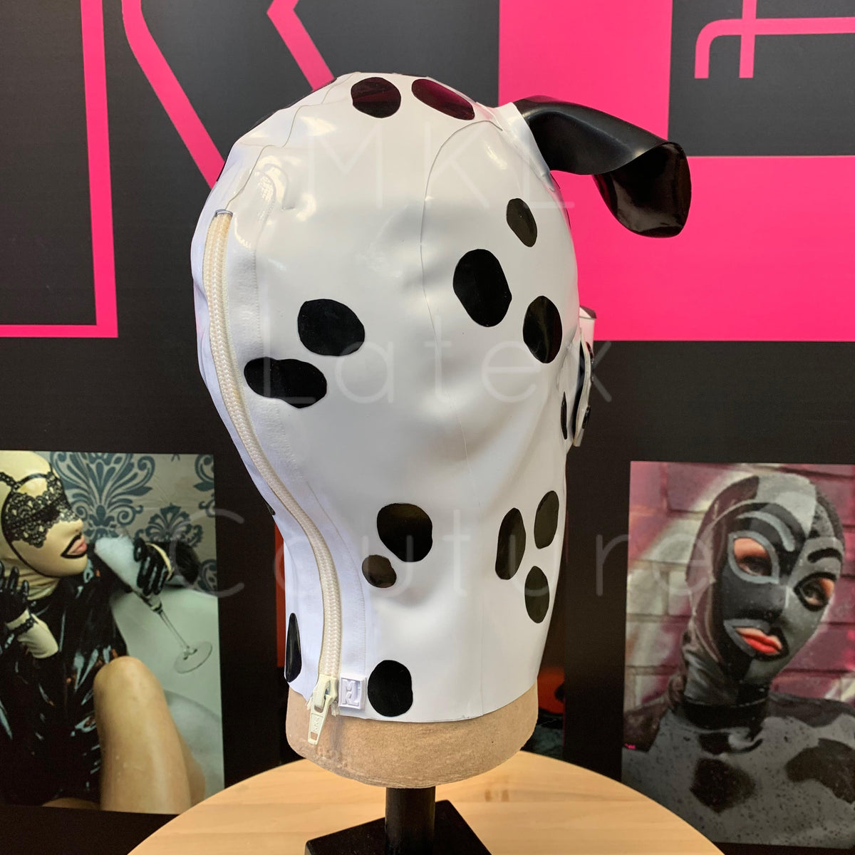 Dalmatian Latex Hood