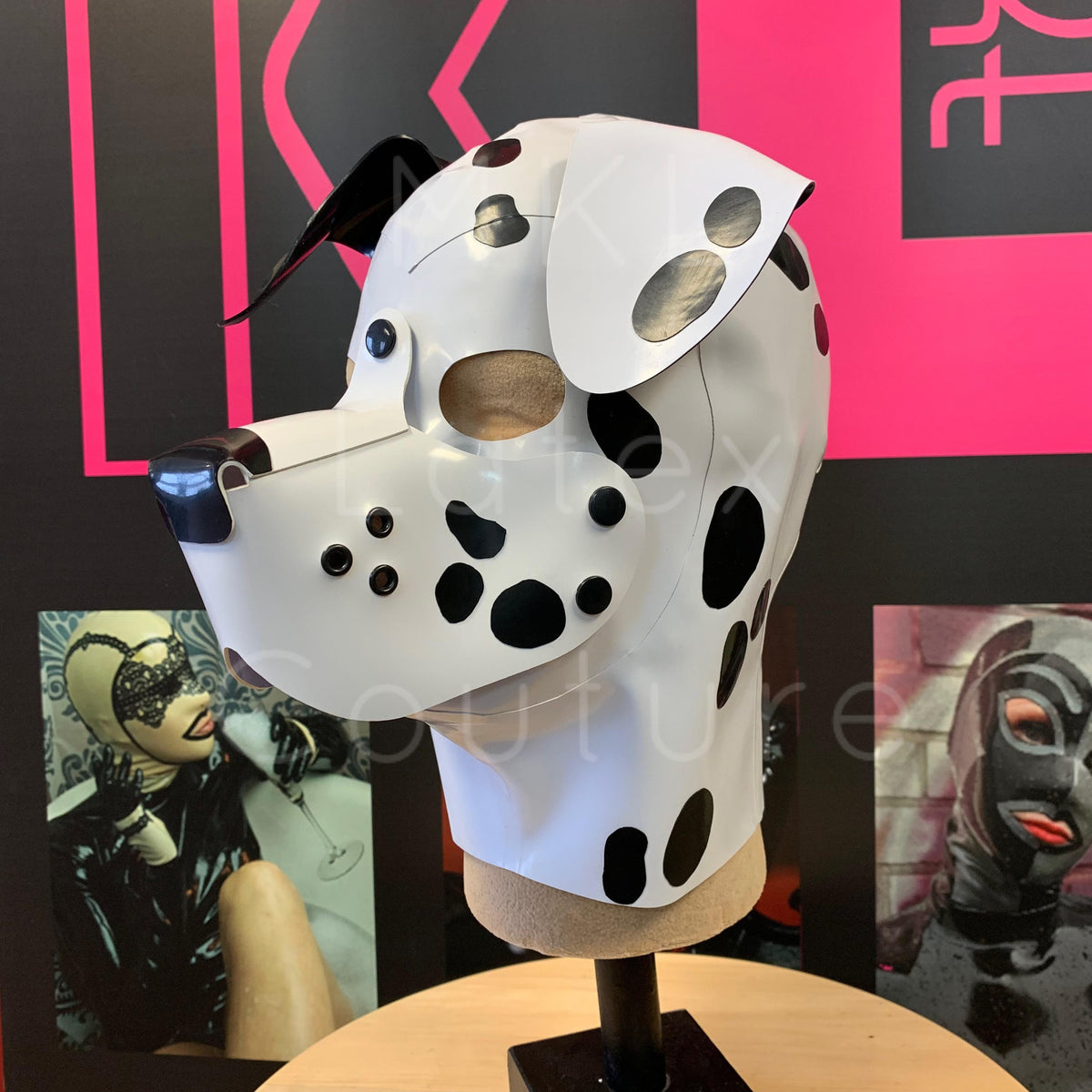 Dalmatian Latex Hood