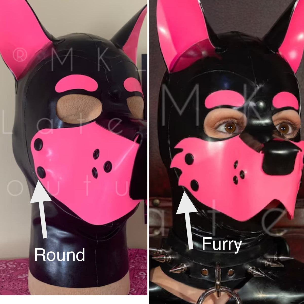 Latex hood Doggy Puppy cheeks