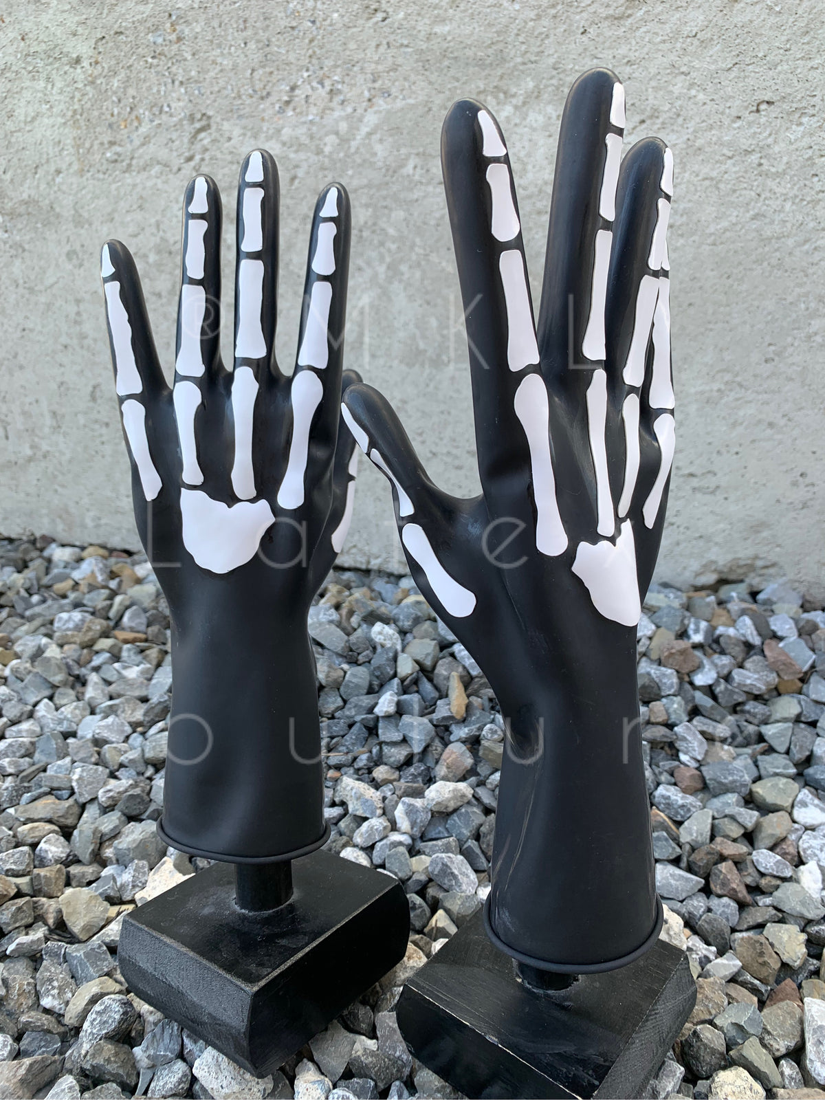 Grim Reaper Latex Gloves with bone detail
