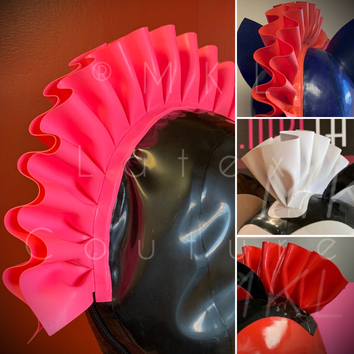 Latex Hood with latex mohawk