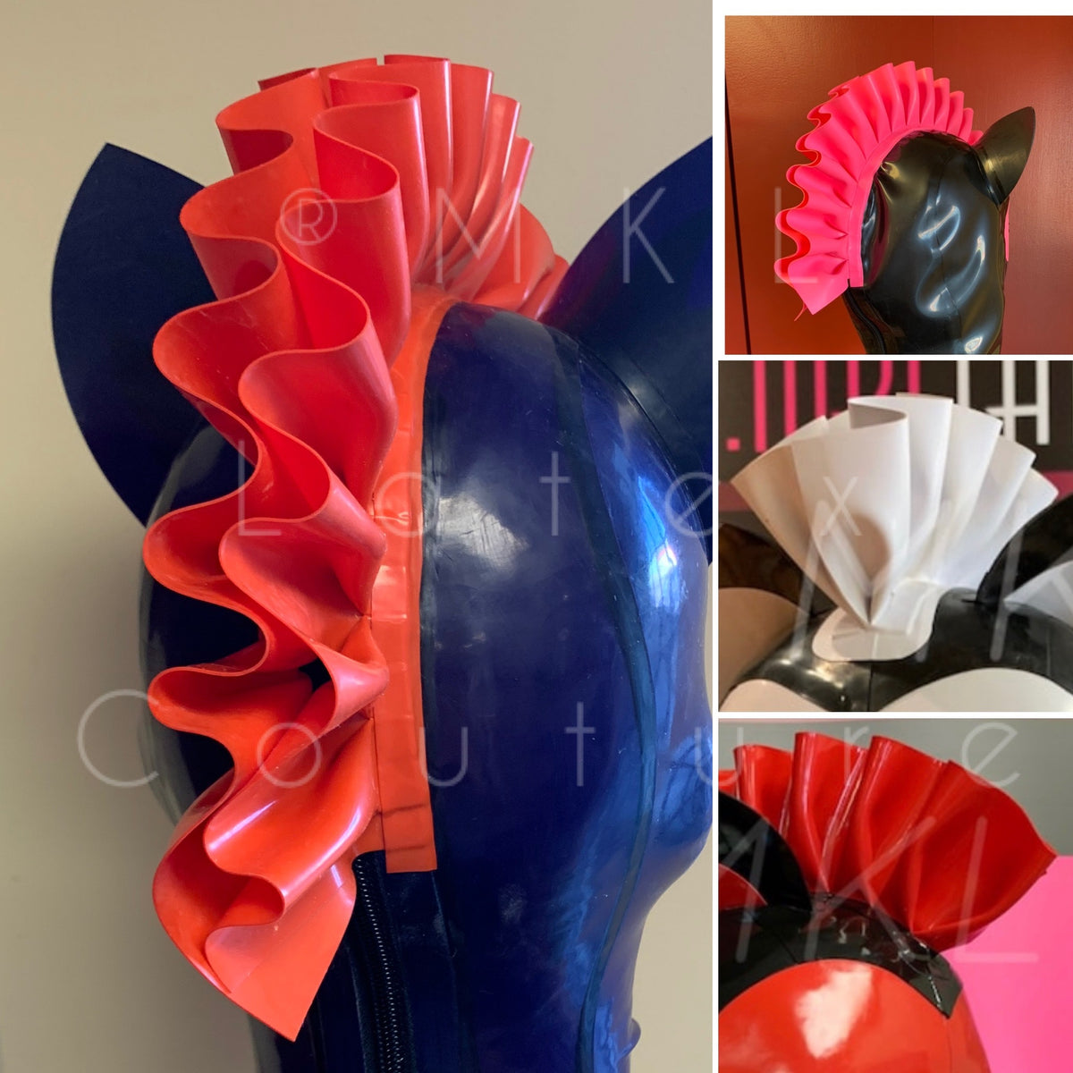 Latex Hood with latex mohawk