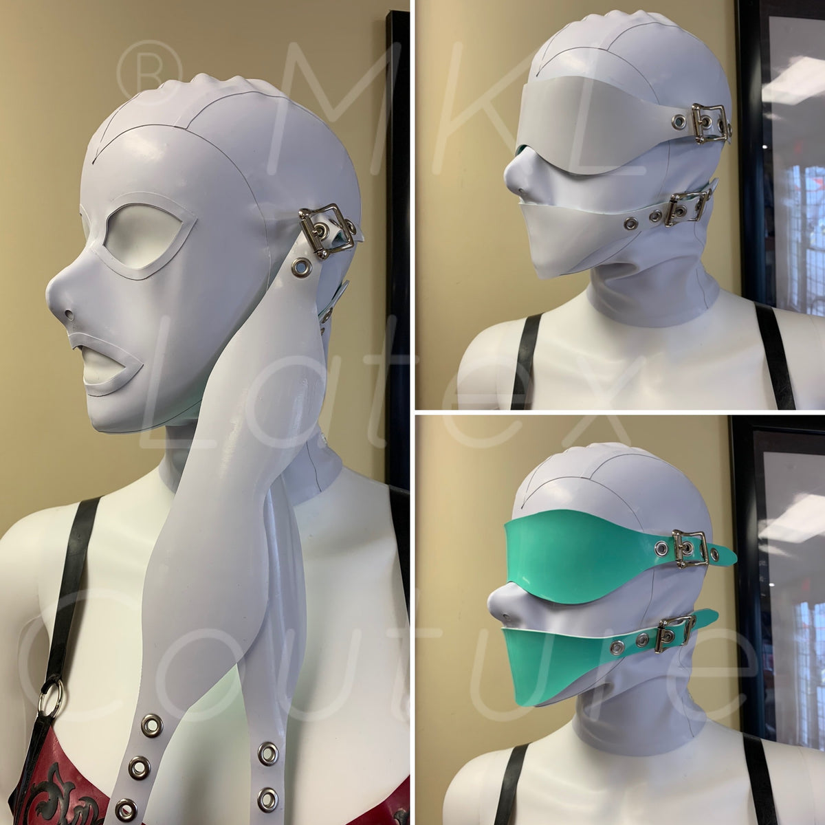 Buckles/Blinfold/MouthCover on your MKL hood