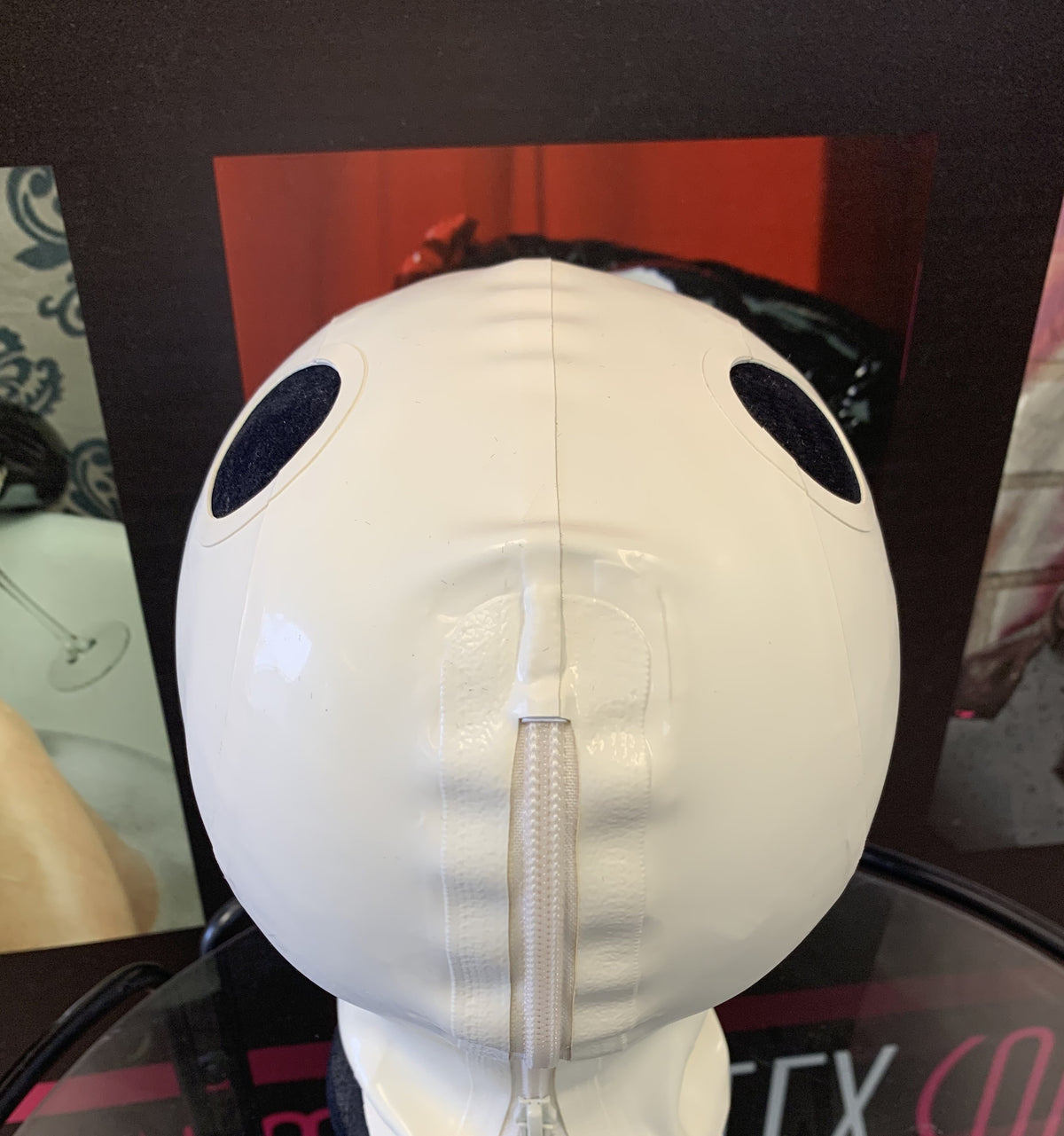 Latex hood pigtails pullout holes