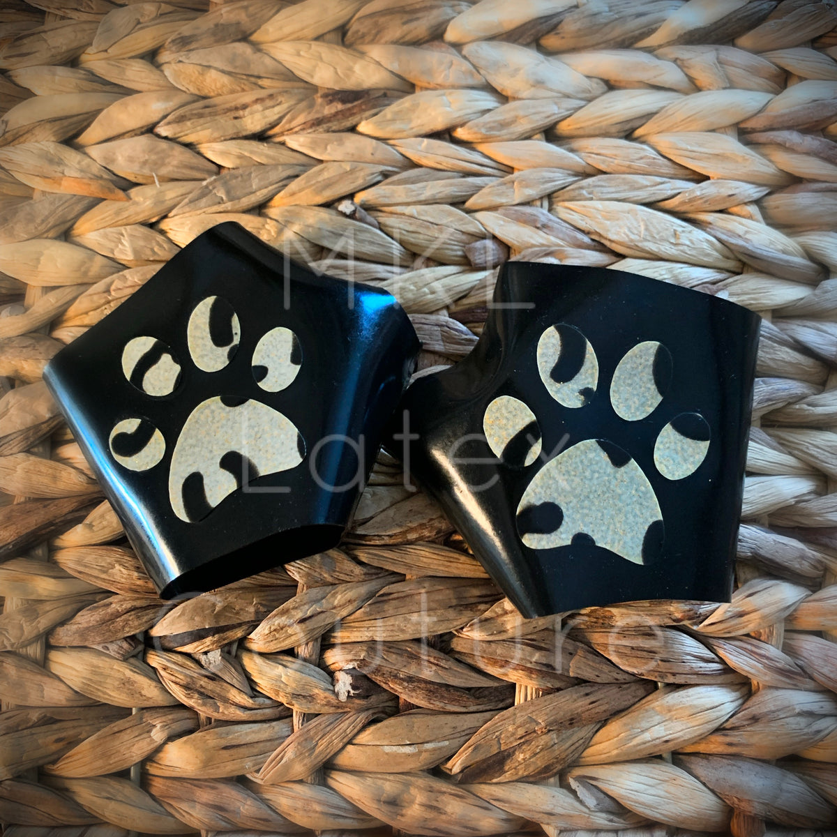 Leopard Jaguar Paws Latex Gauntlets