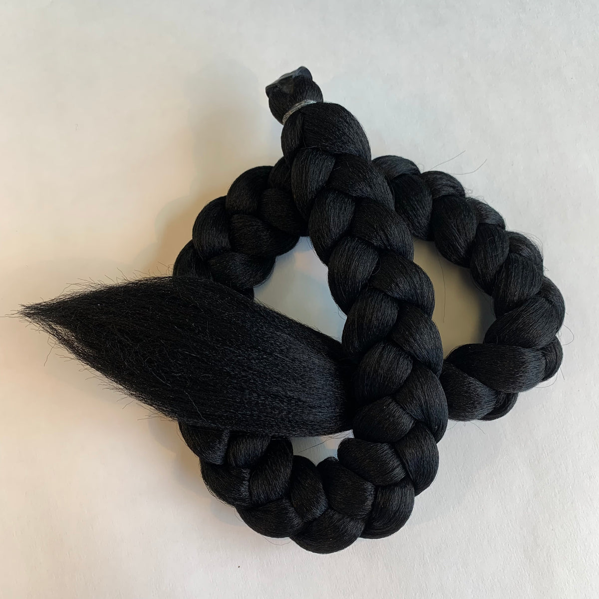 Latex Hood magnetic ponytail braids