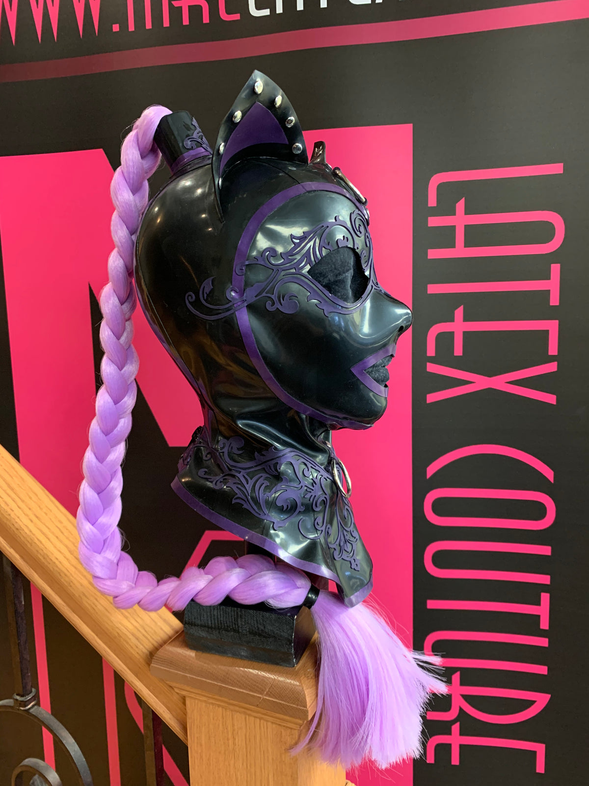 Kitty Dutchess Latex Lace Hood
