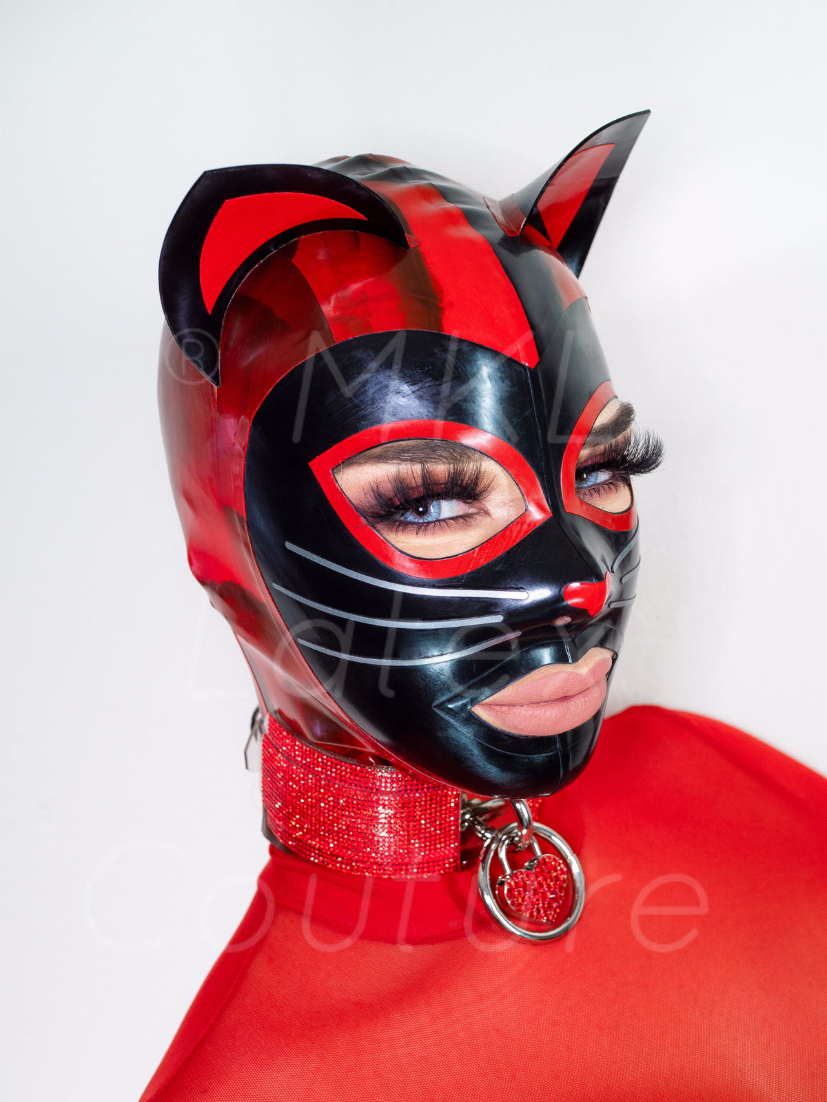 Kitty Marbled Latex Hood
