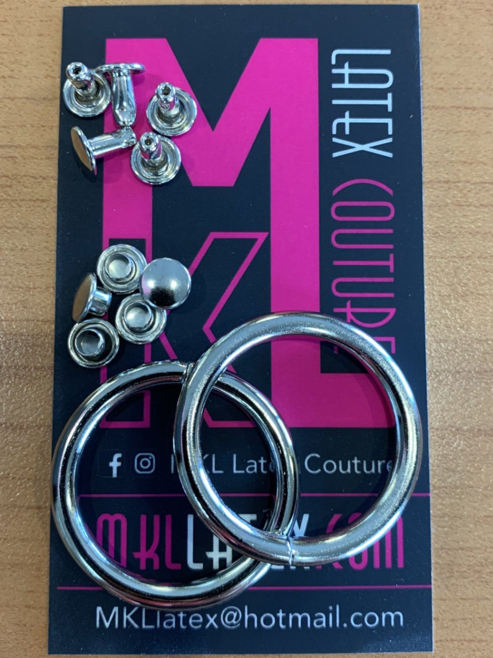 Hardware Rings & Rivets Silver Finish