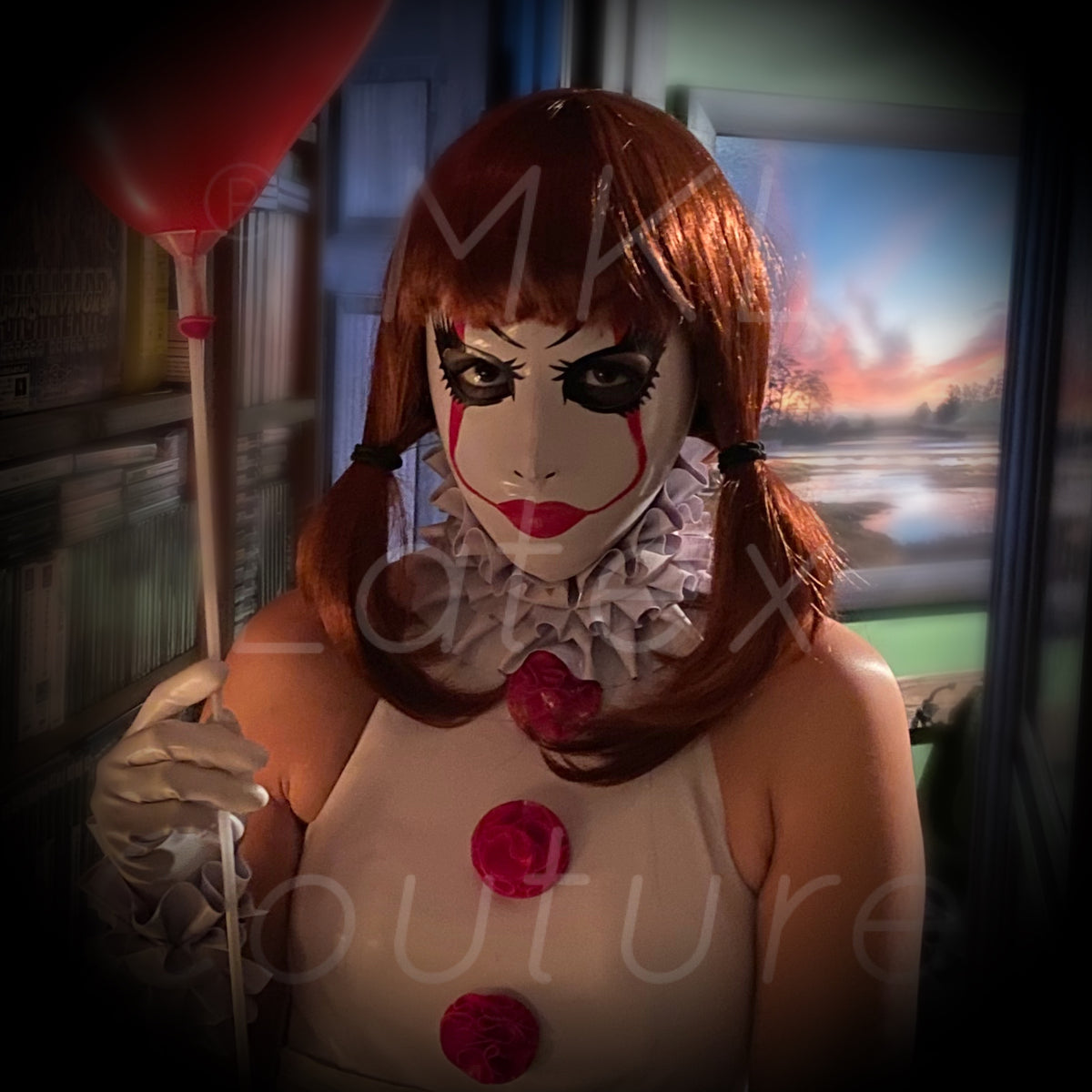 Latex hood Penny cosplay it red balloon