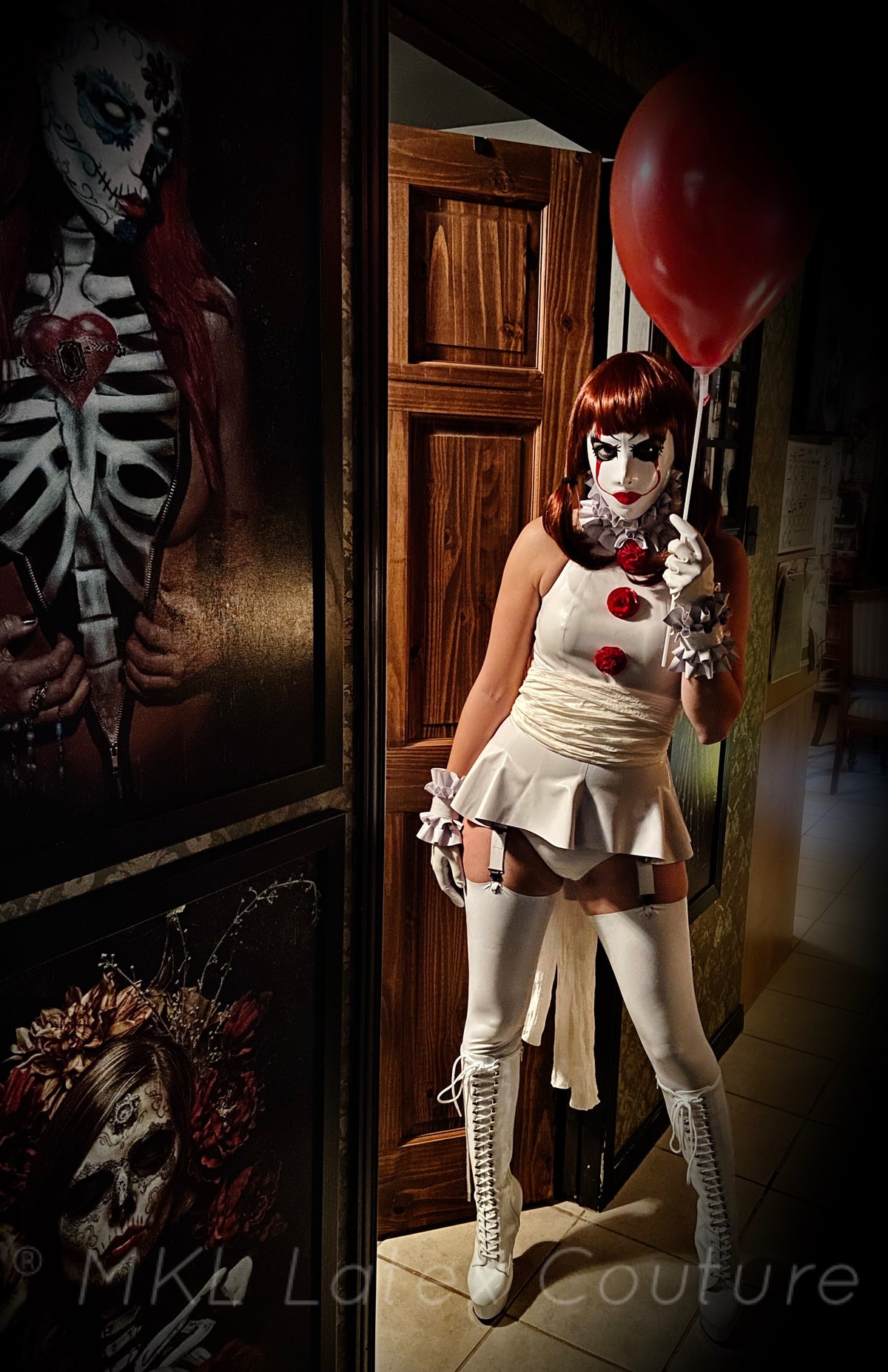 Latex hood Penny cosplay it red balloon