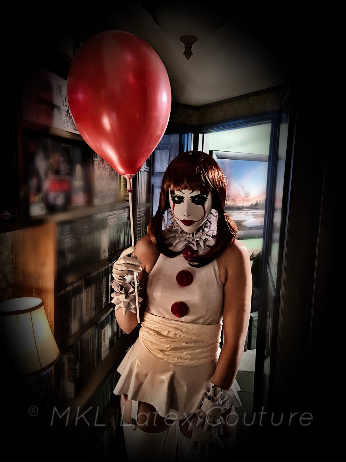 Latex hood Penny cosplay it red balloon