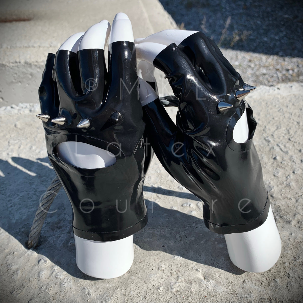 Vexy Latex Gloves with studs