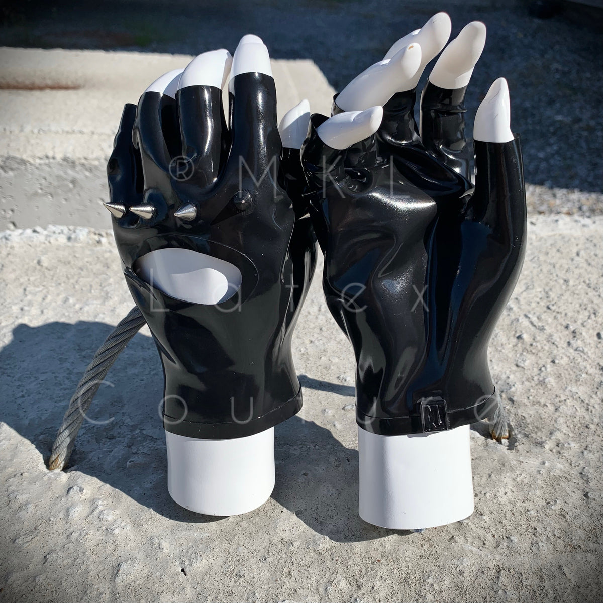 Vexy Latex Gloves with studs