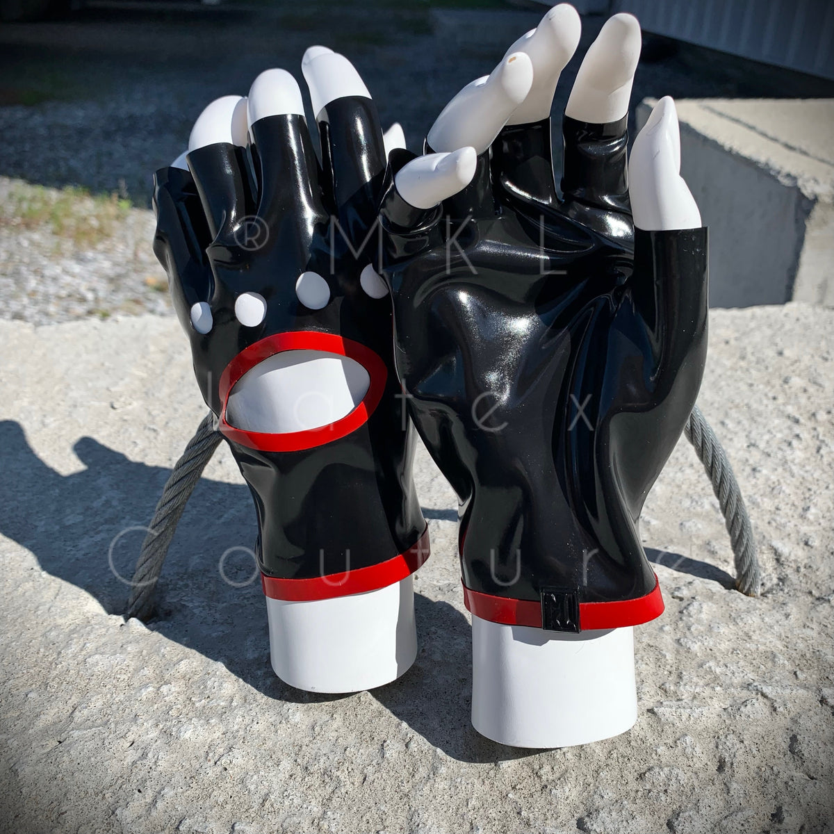 Vexy Latex Gloves with knuckle holes