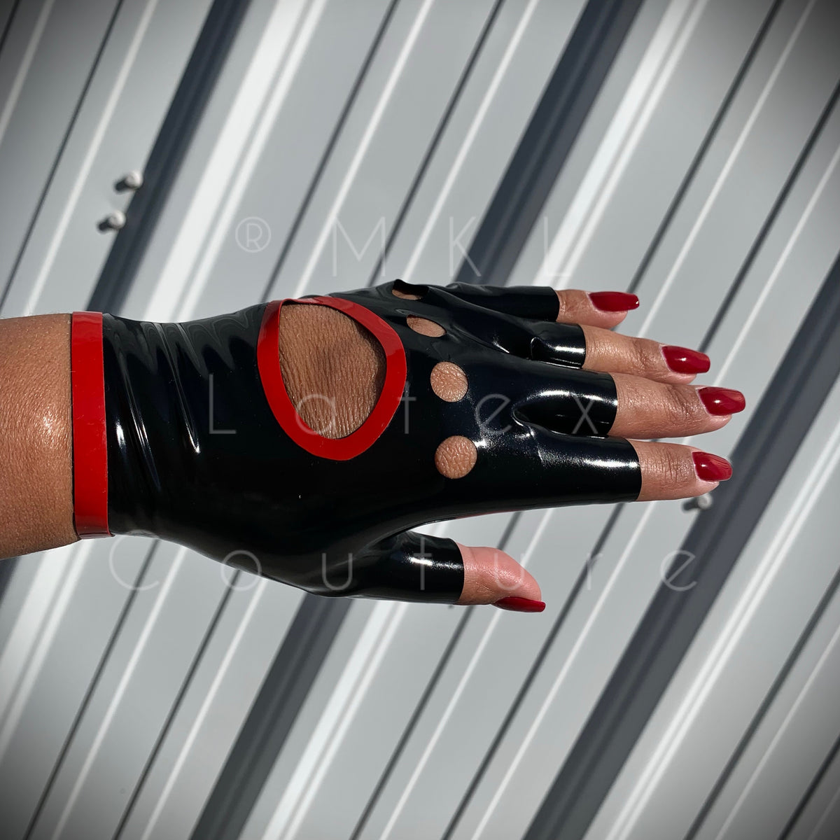 Vexy Latex Gloves with knuckle holes