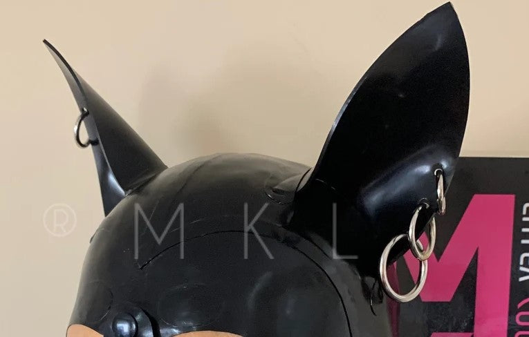 Latex hood combo earrings