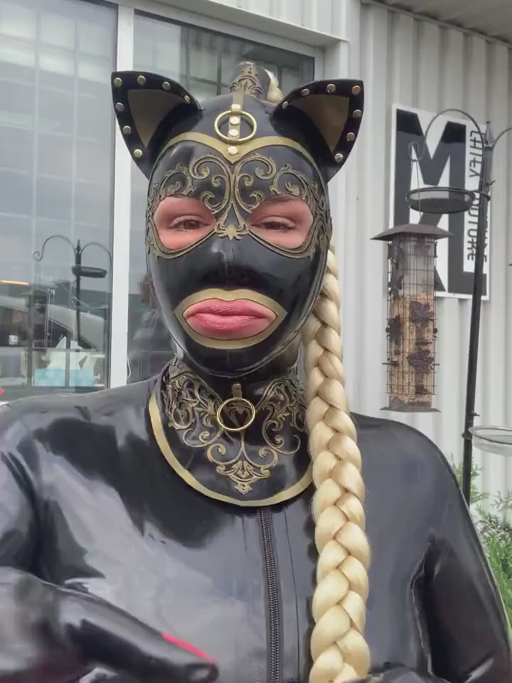 Kitty Dutchess Latex Lace Hood