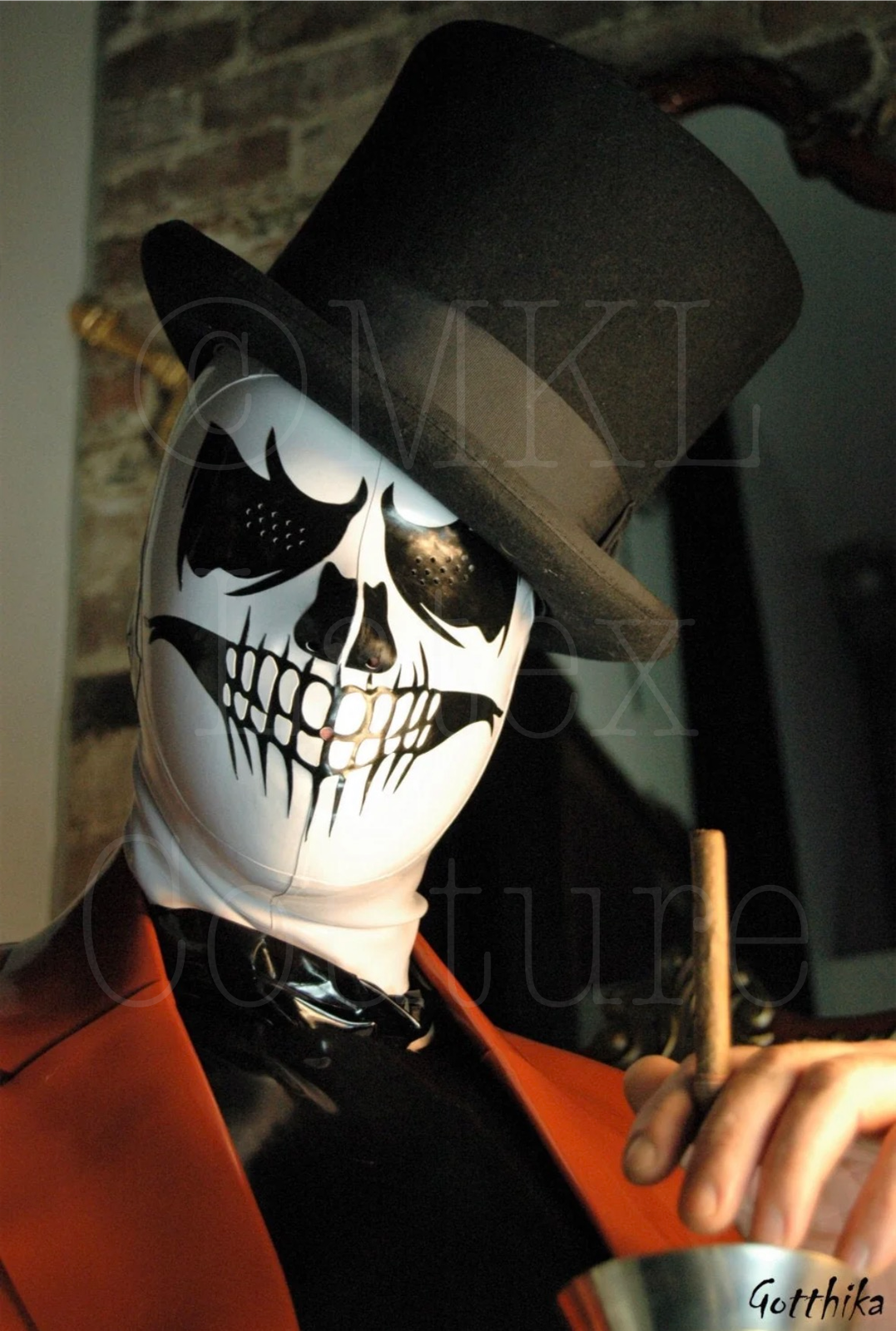 Skeleton latex hood mask – The Grim Reaper by MKL Latex Couture
