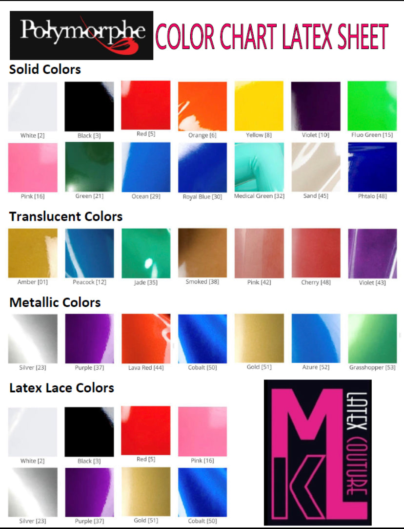 Manicured Latex Gloves Color Chart