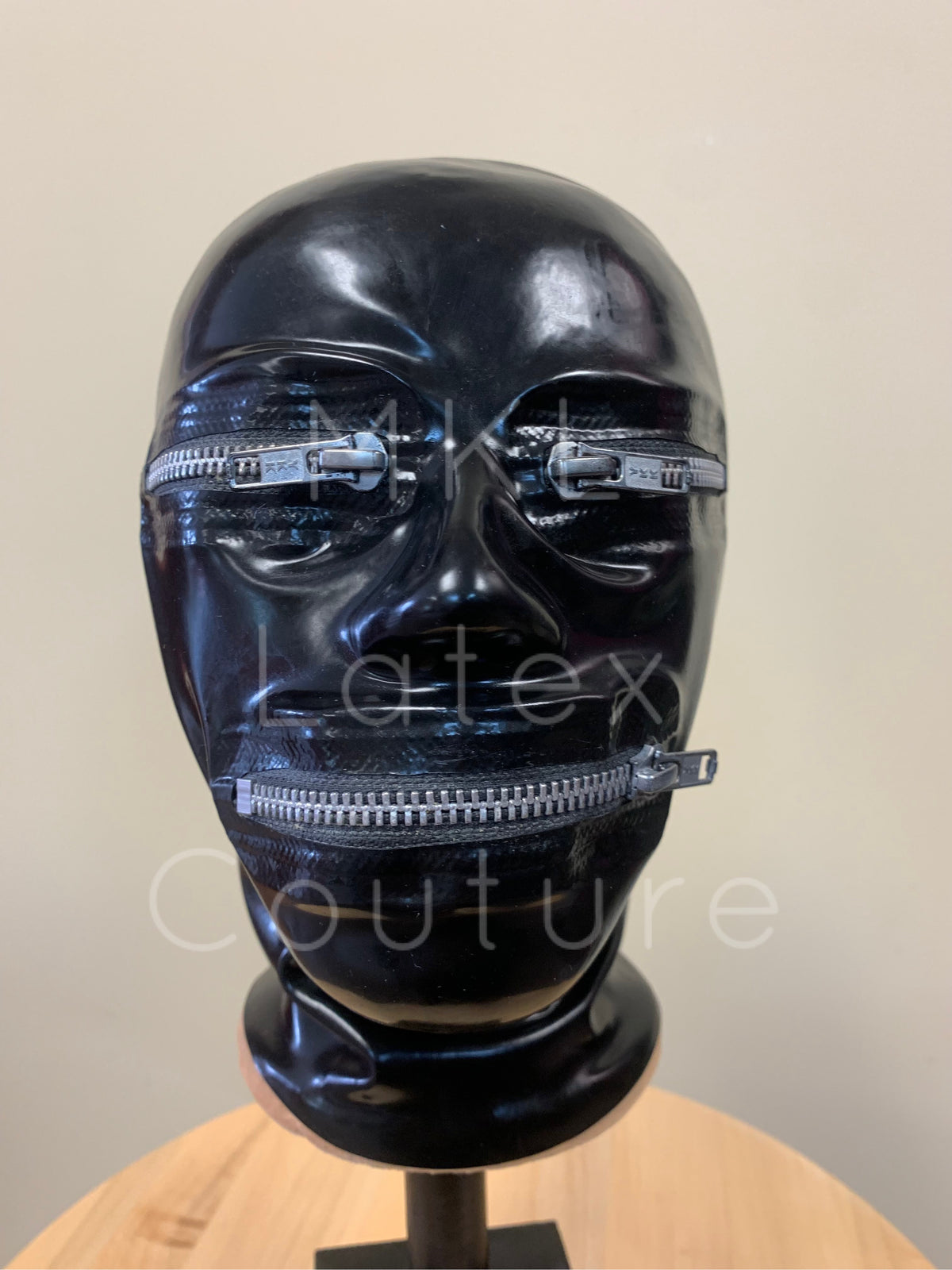 Dystopian Void Latex Hood with zippers