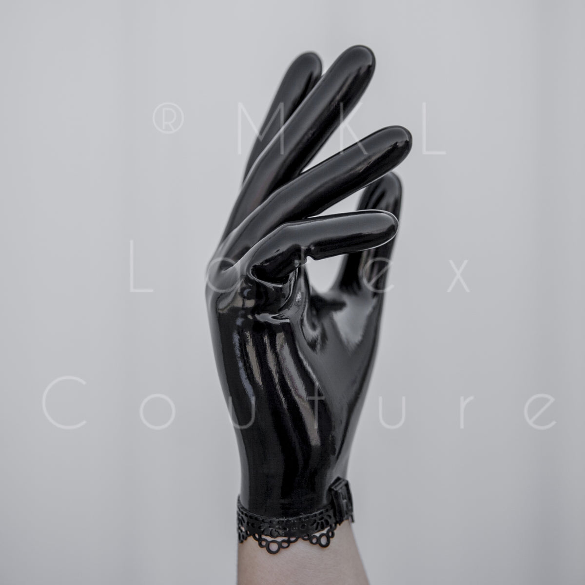 Side Ann Lace Short Latex Gloves 