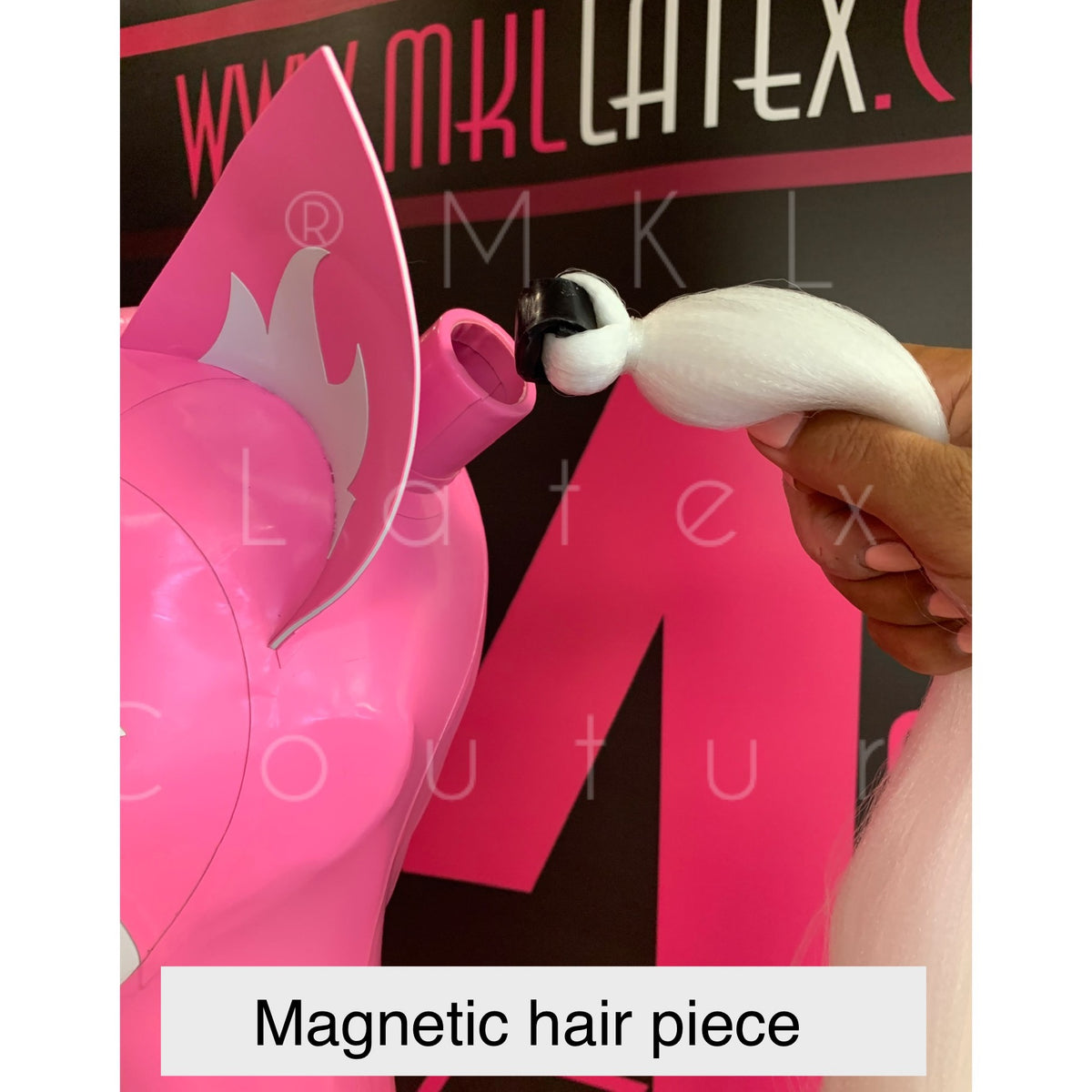 Magnetic hair Latex Hood
