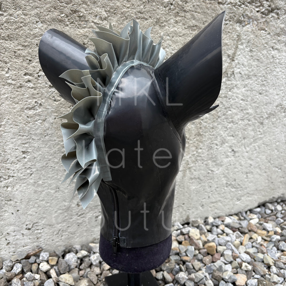 Bat latex hood handmade in Canada